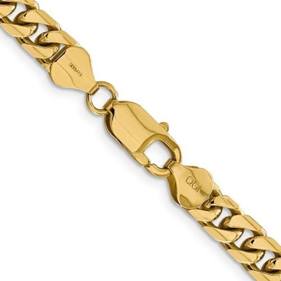 14K Yellow Gold 24" Solid Miami Cuban Link Chain – 6.25mm, 65.5g - Picture 3 of 5